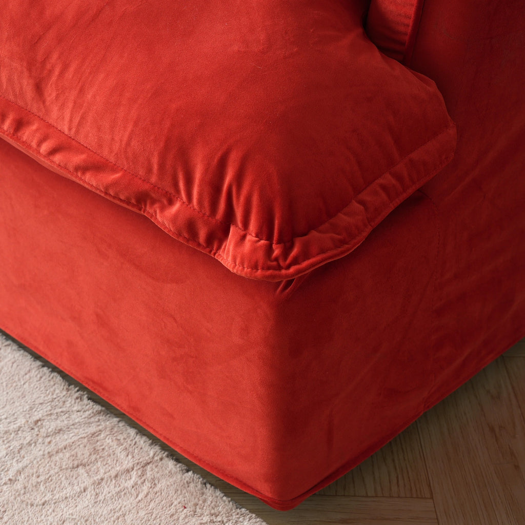 Modular Washable End Chair - Left in Red