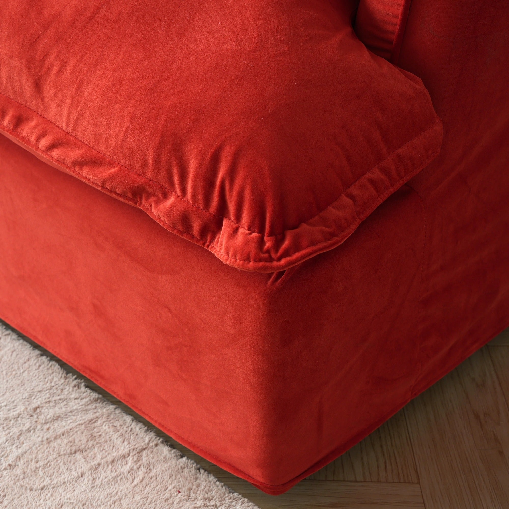 Modular Washable End Chair - Right in Red