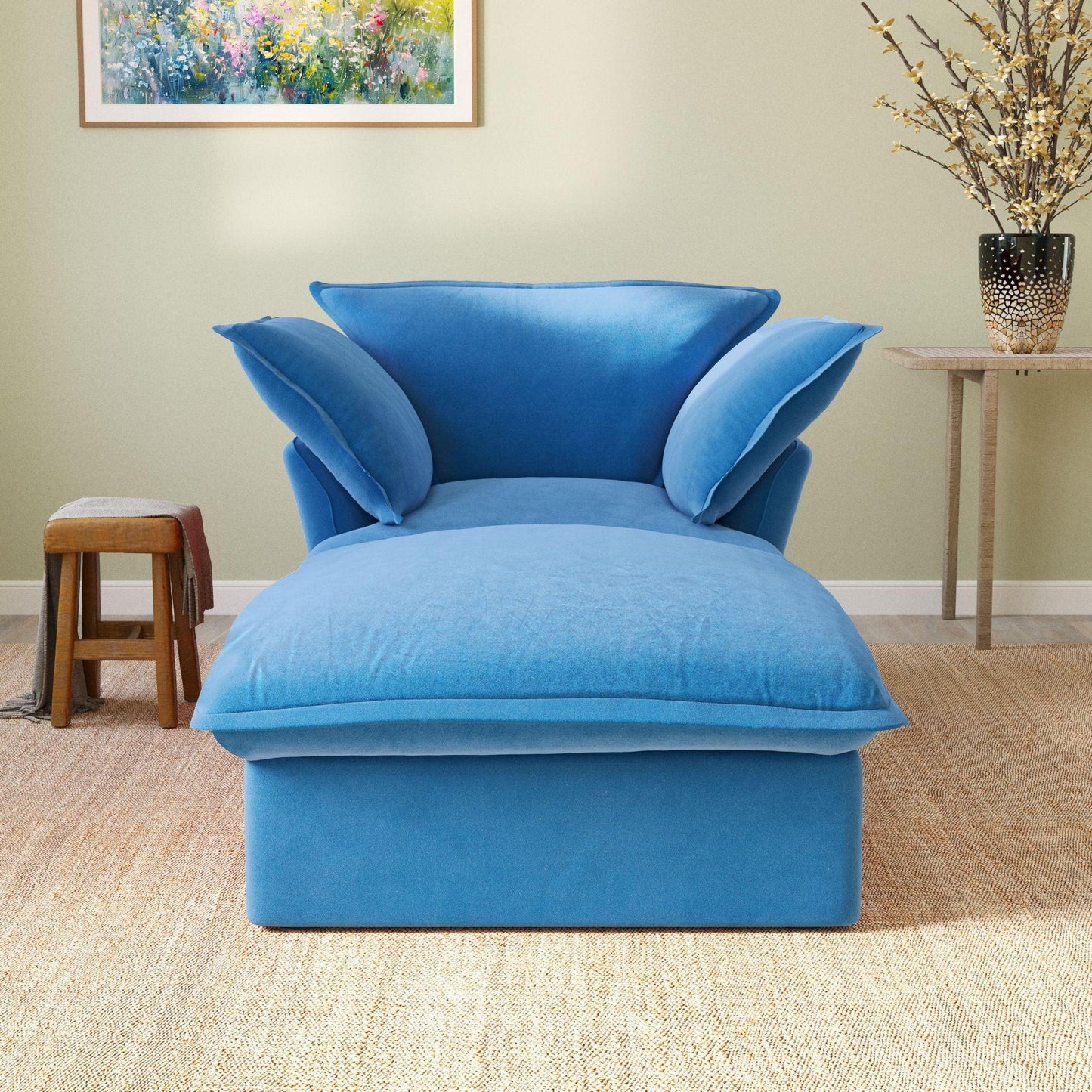 Velvet Chaise Armchair | Velvet Horizon - Divan Dreams