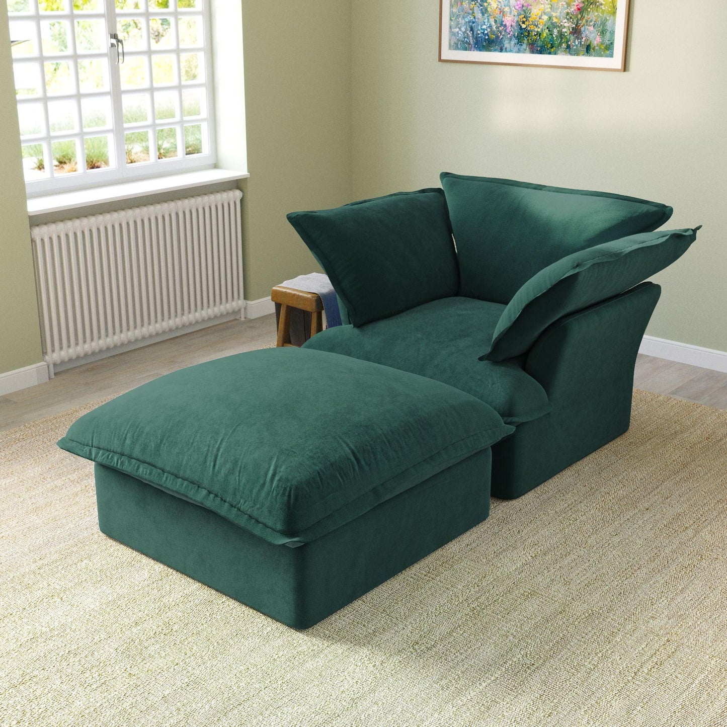 Velvet Chaise Armchair | Velvet Horizon - Divan Dreams