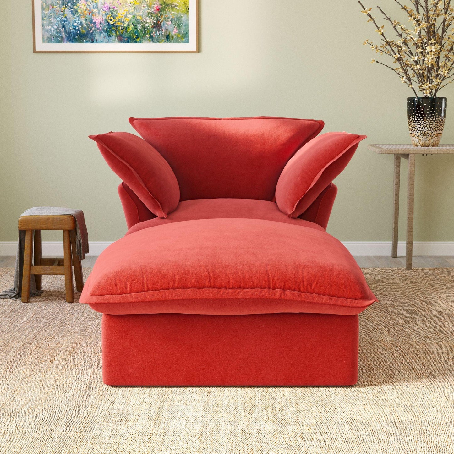 Velvet Chaise Armchair | Velvet Horizon - Divan Dreams