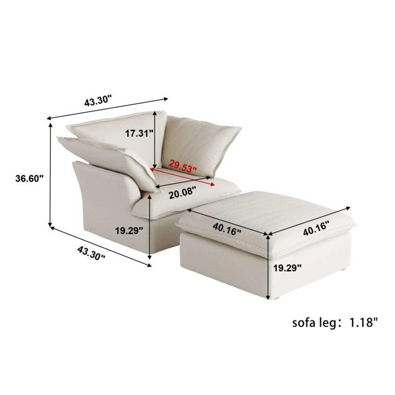 Lumina Washable Flared Arm Armchair