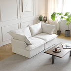 Slipcover Only - Modular Washable 2-Seater in White