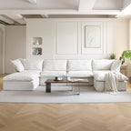 Modular Washable 4-Seater U-Shaped Sectional in White