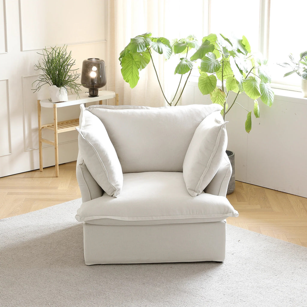 Modular Washable Armchair in White