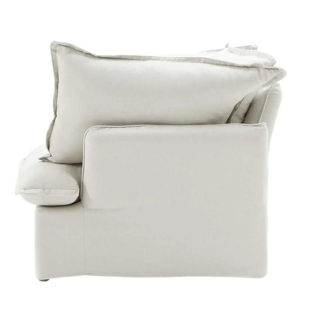 Slipcover Only - Modular Washable End Chair - Left in Navy