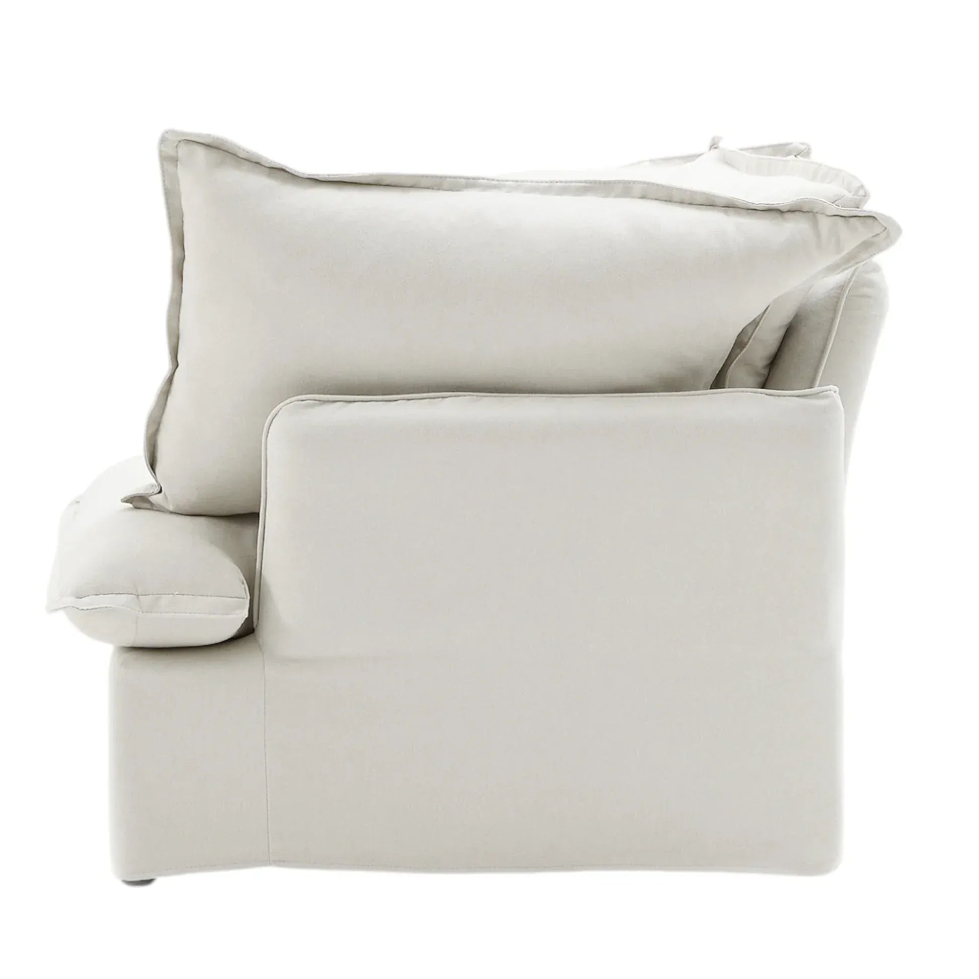 Slipcover Only - Modular Washable End Chair - Left in Teal