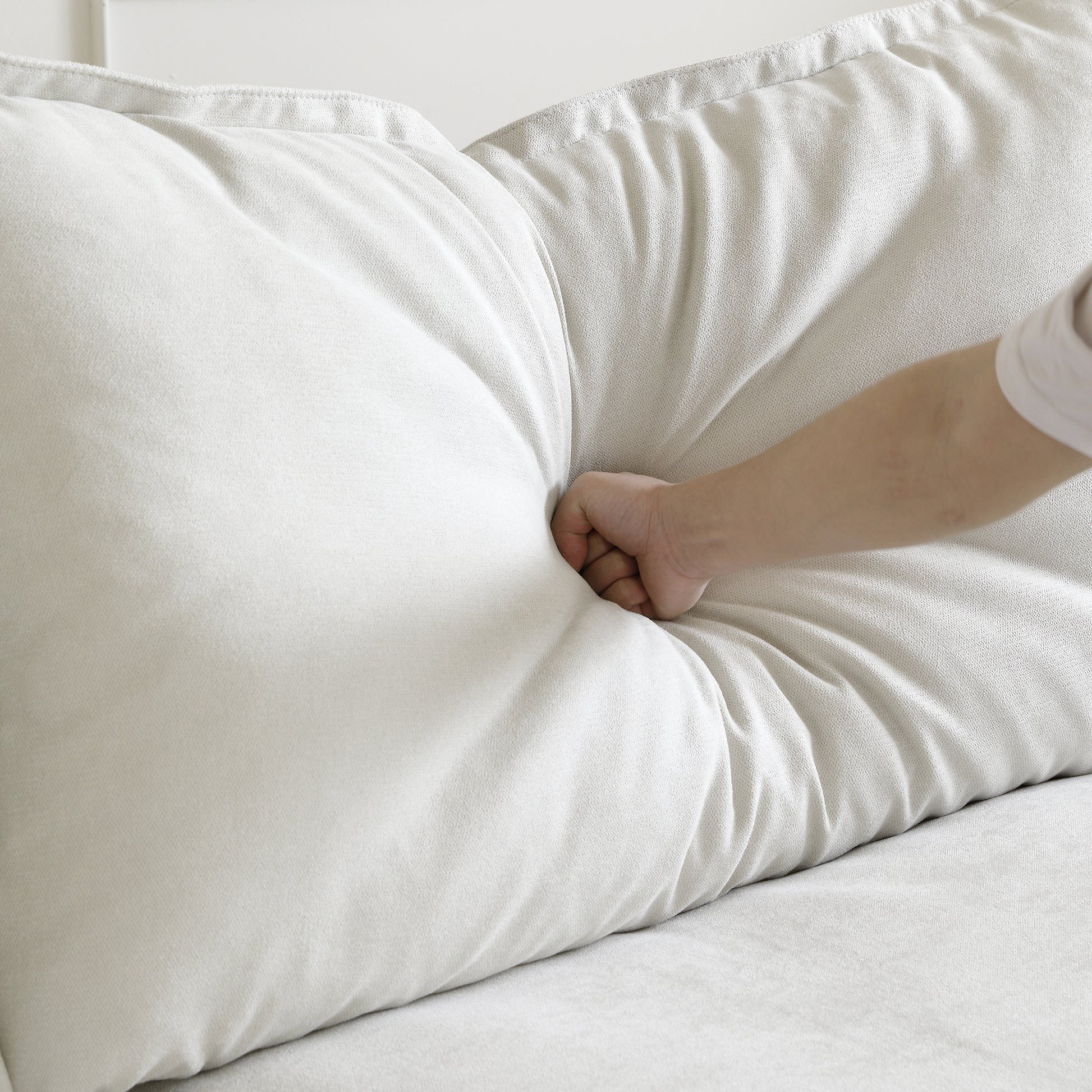 Modular Washable 2-Seater Sectional in White