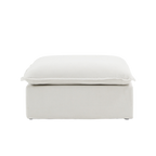 White ottoman on a white background