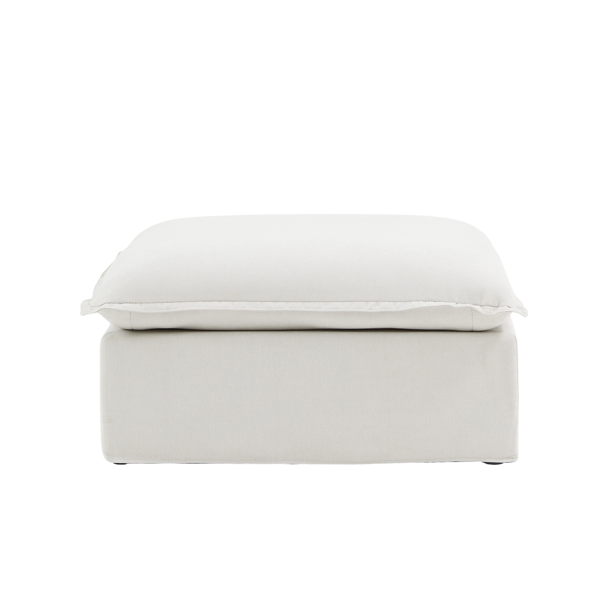 White ottoman on a white background