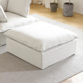 Modular Washable Ottoman in White