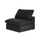 Modular Washable Cloud Armless Chair in Black