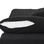 Close-up of a backrest pillow with unzipped cover