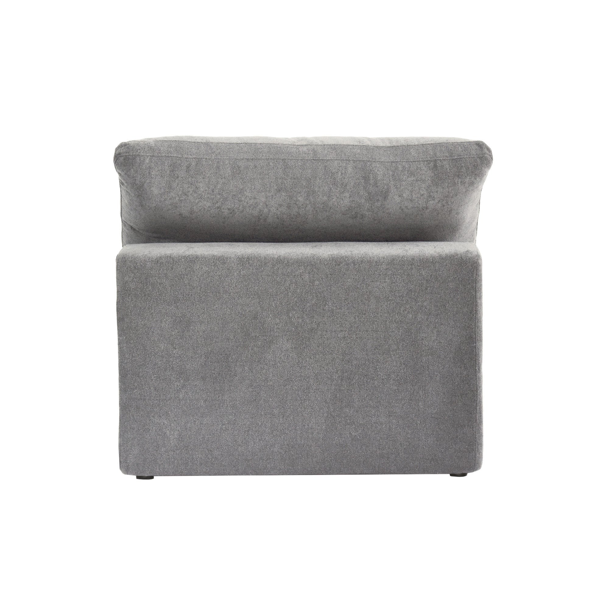 Modular Washable Cloud Armless Chair in Gray