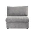 Modular Washable Cloud Armless Chair in Gray