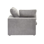 Modular Washable Cloud End Chair - Left in Gray
