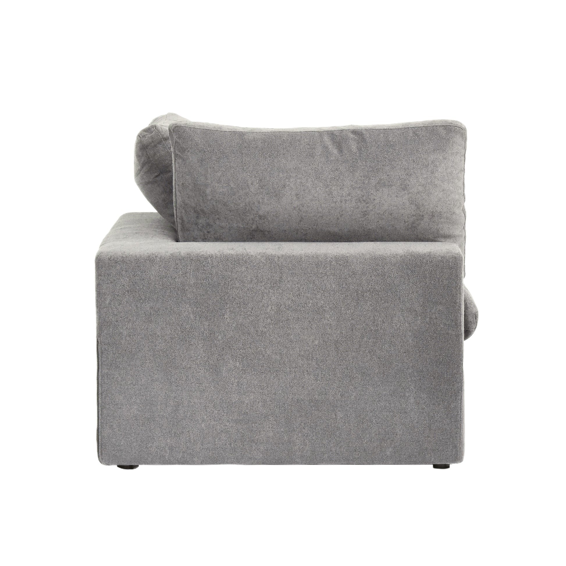 Modular Washable Cloud End Chair - Right in Gray