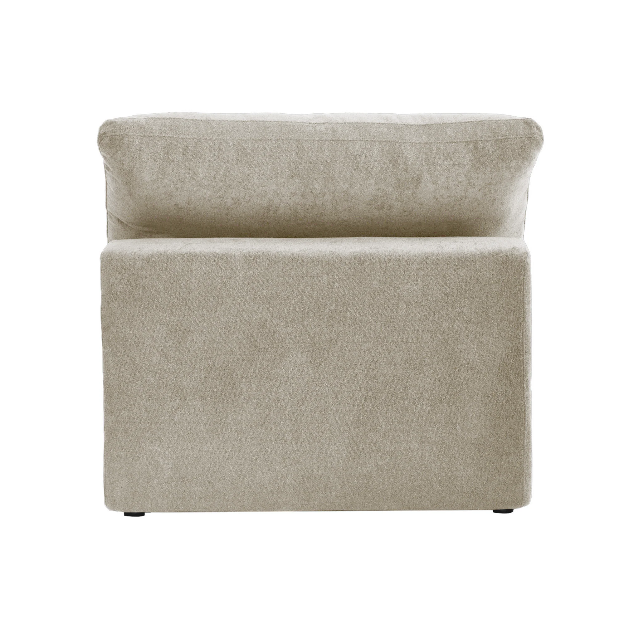 Modular Washable Cloud Armless Chair in Khaki