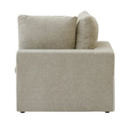 Modular Washable Cloud End Chair - Left in Khaki