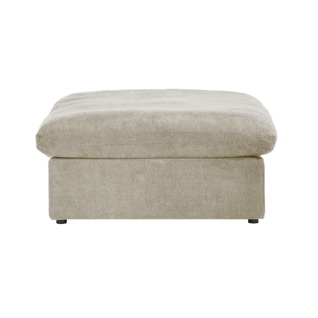 Khaki ottoman on a white background