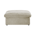 Khaki ottoman on a white background