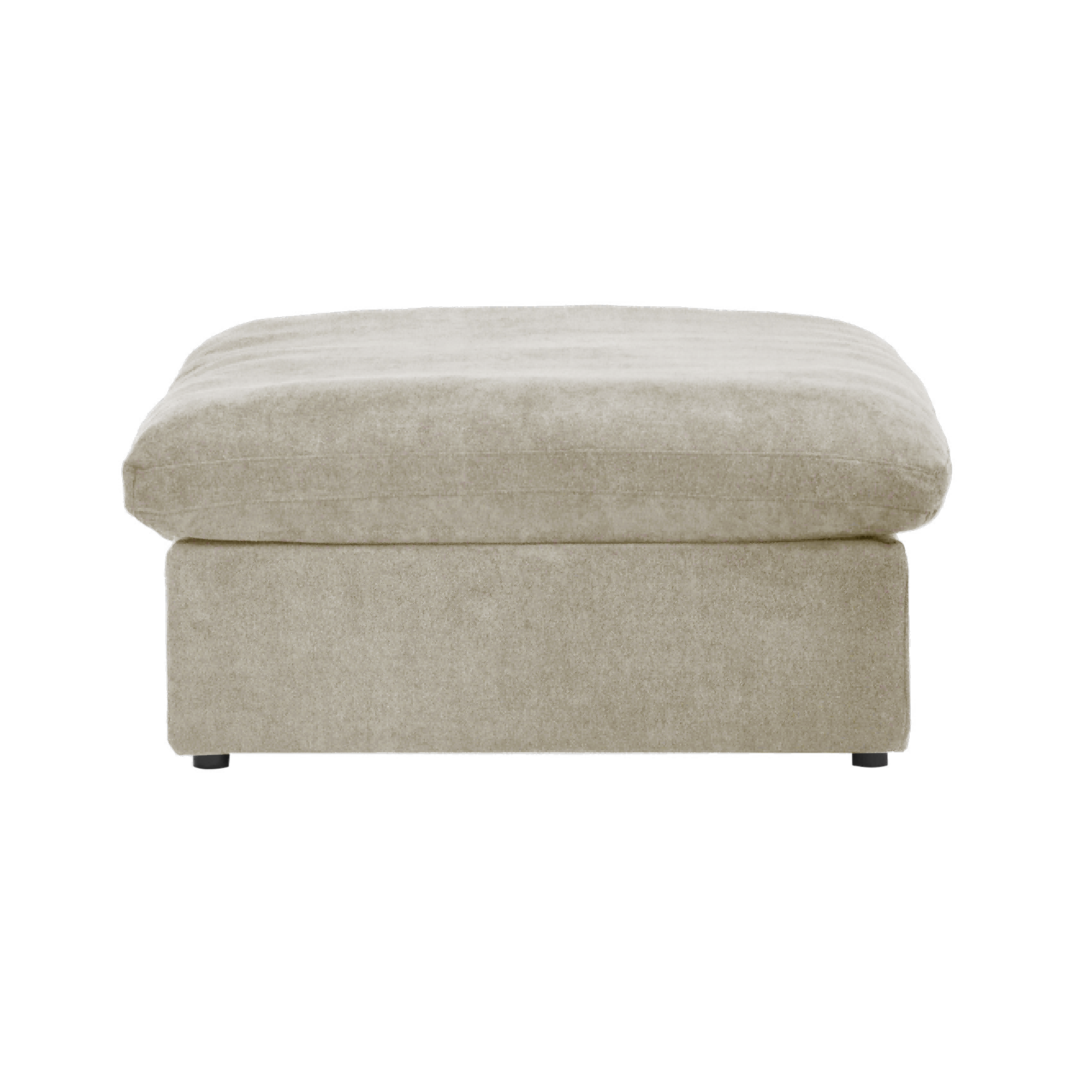 Khaki ottoman on a white background