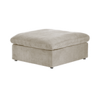 Khaki ottoman on a white background