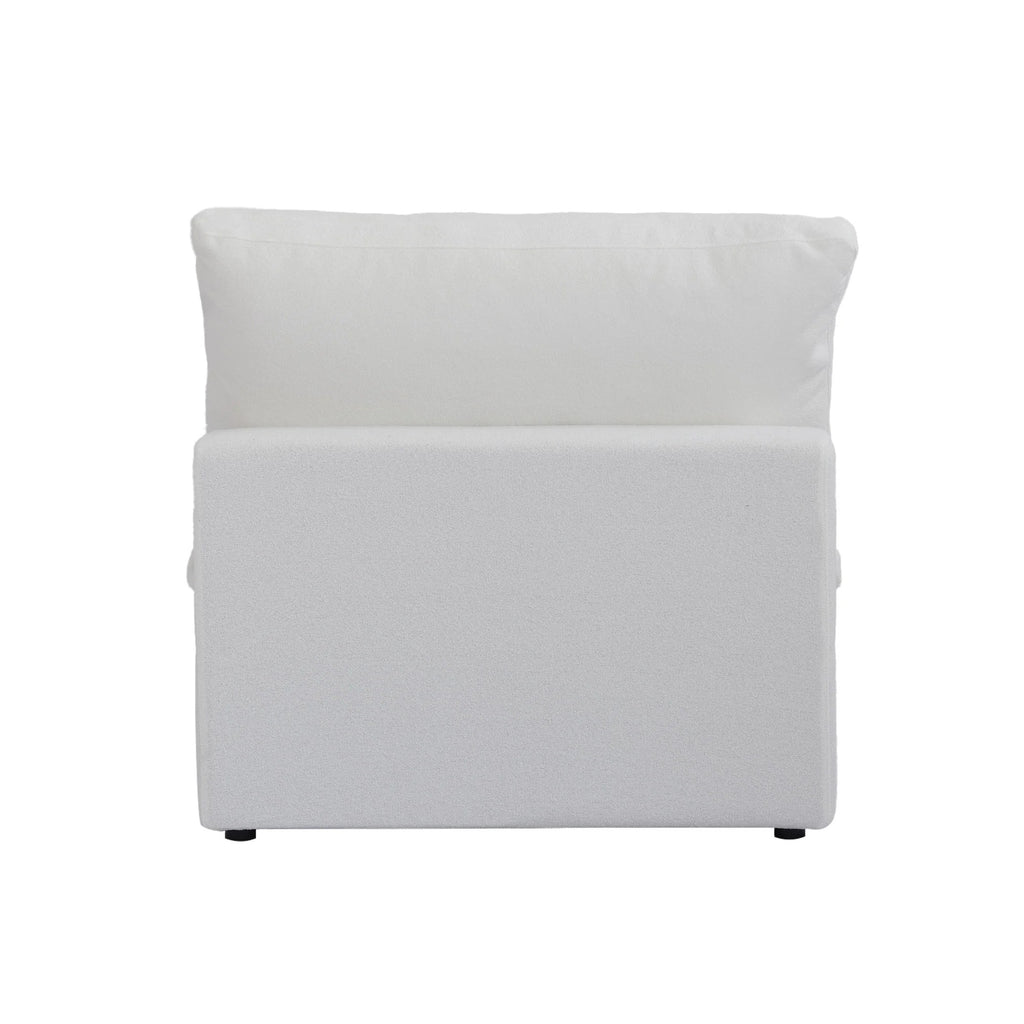 Modular Washable Cloud Armless Chair in White