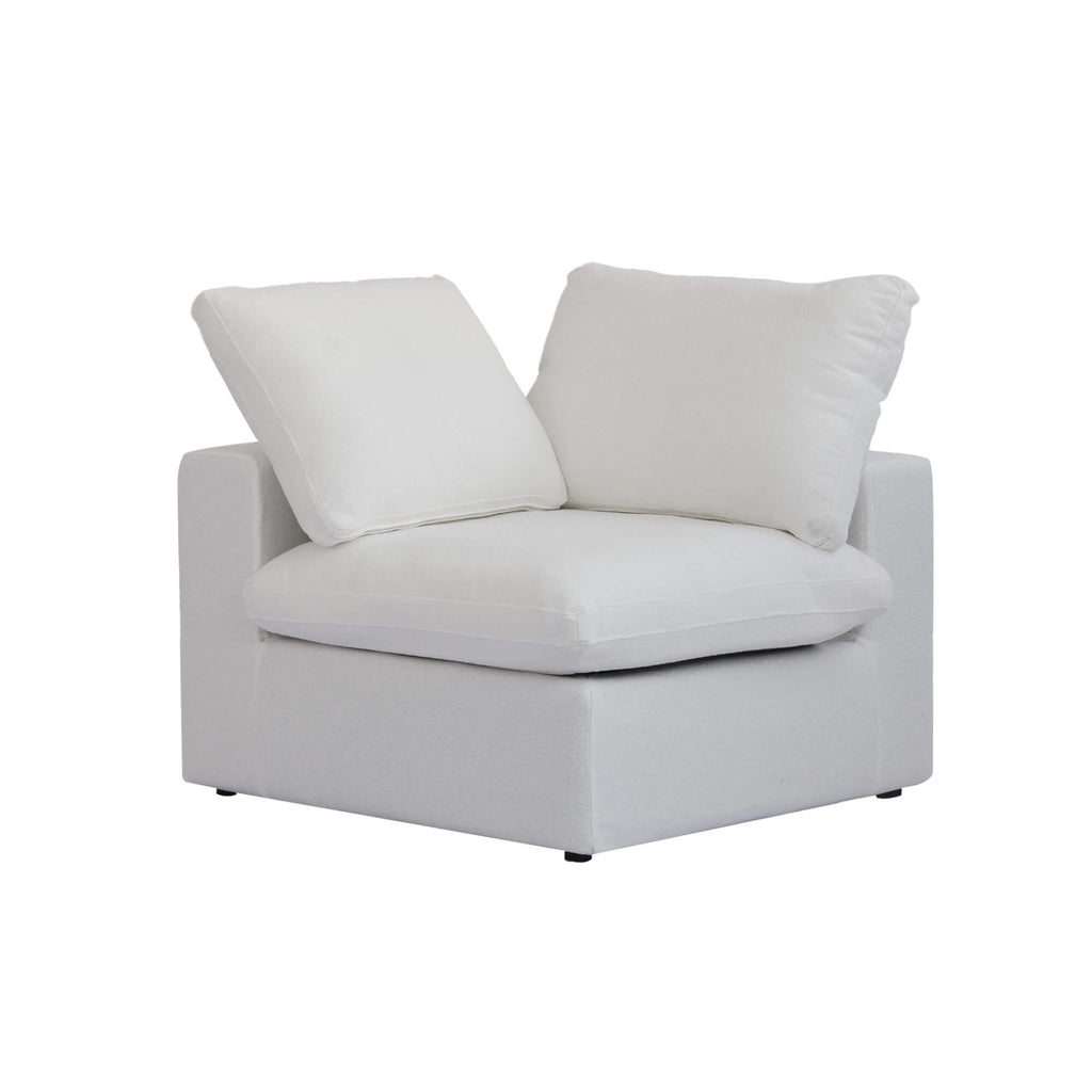 Modular Washable Cloud End Chair - Left in White