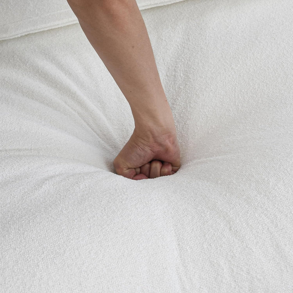 Modular Washable Cloud Armless Chair in White