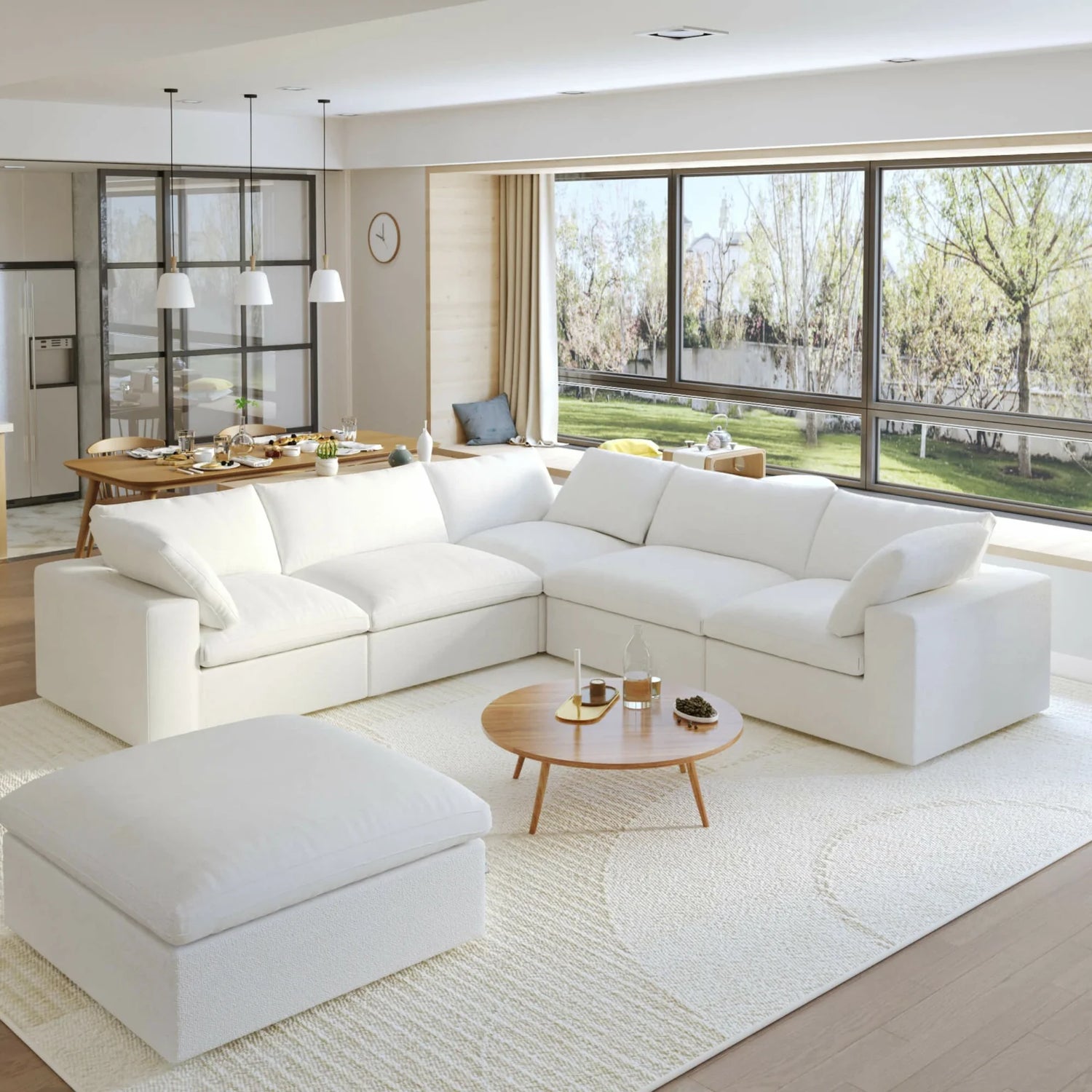 Linen Sectional Sofa | Nimbus - Divan Dreams