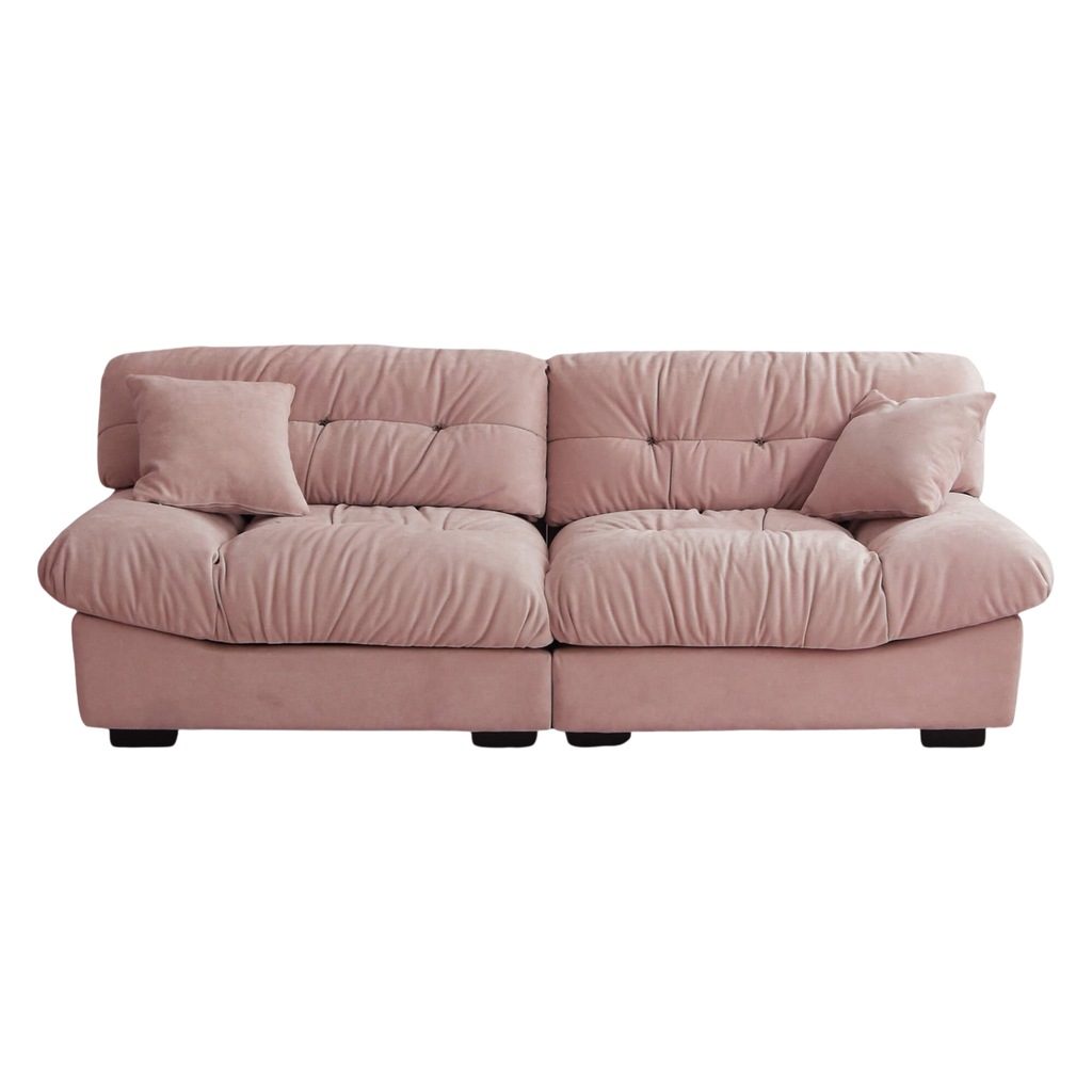 2-Seater Modular Loveseat in Velvet