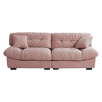 2-Seater Modular Loveseat in Velvet