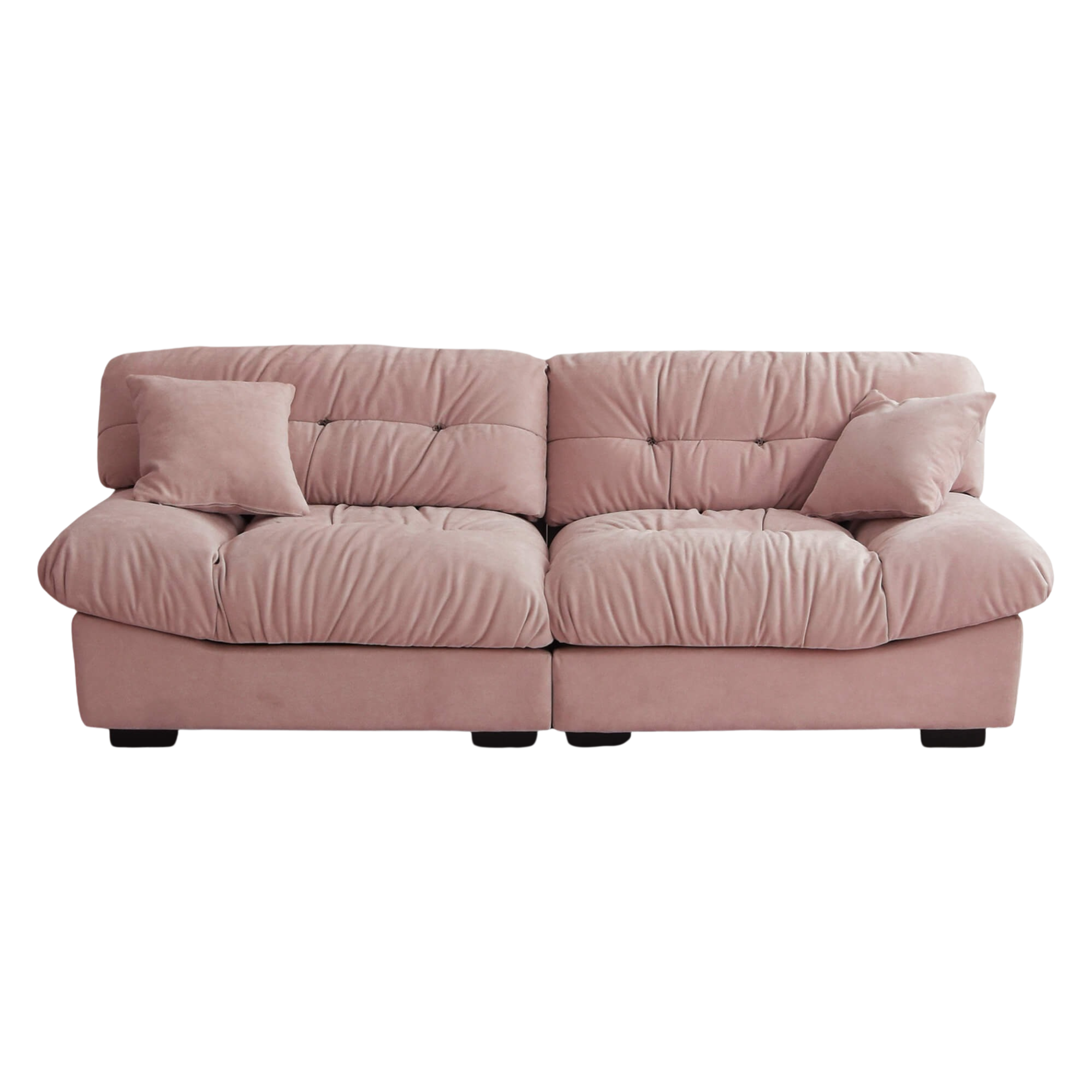 2-Seater Modular Loveseat in Velvet