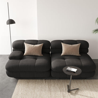 Loveseat Teddy Velvet Sectional Modular Sofa | Moderne - Divan Dreams