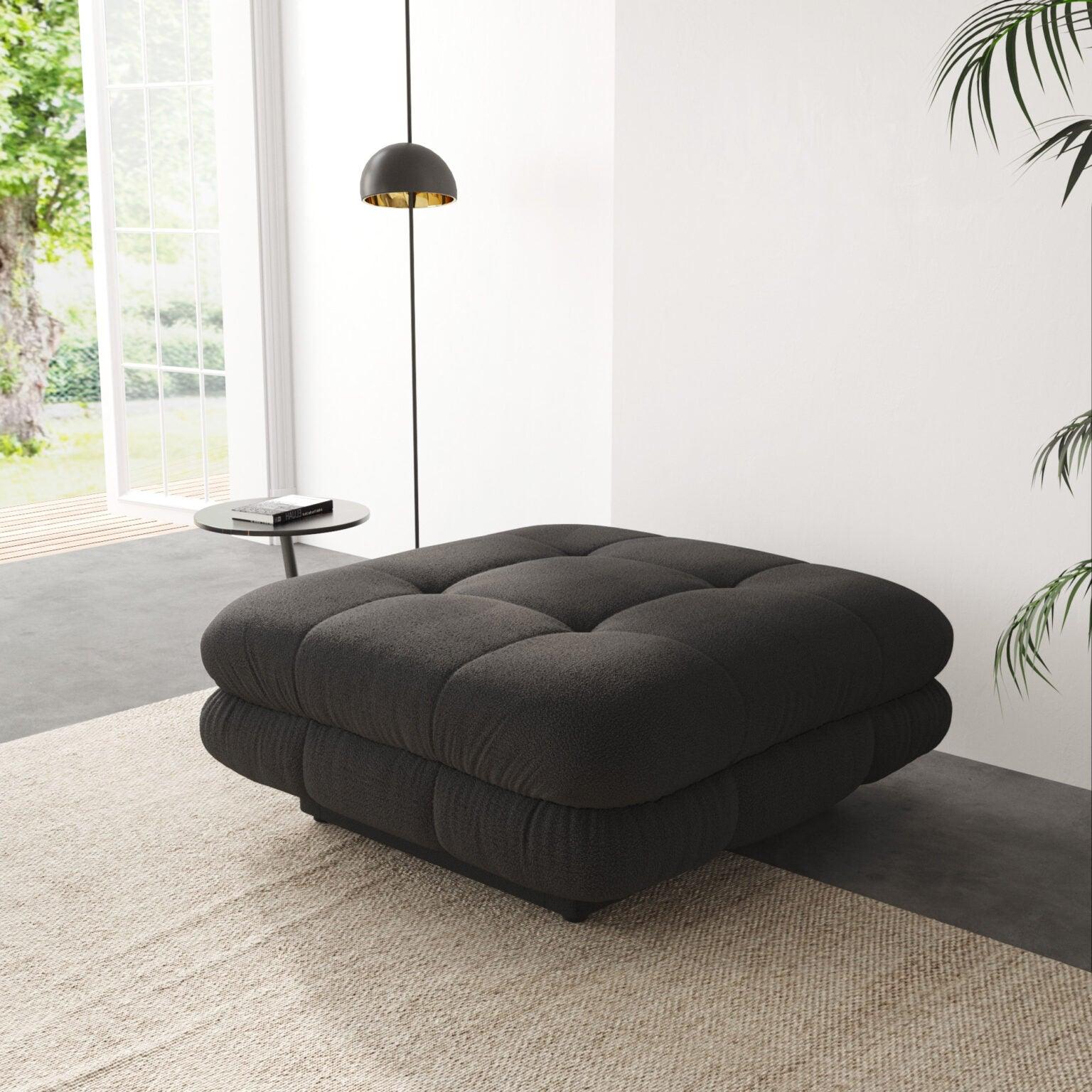 Teddy Velvet Ottoman | Moderne - Divan Dreams