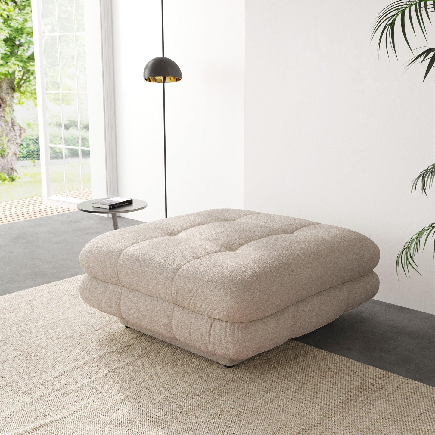 Teddy Velvet Ottoman | Moderne - Divan Dreams