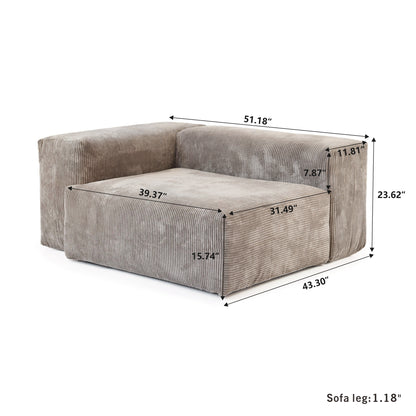 Corduroy Modular Sectional Sofa | Teddy - Divan Dreams