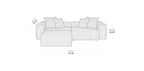 Modular Washable Oversized 2-Seater Sectional in Brown
