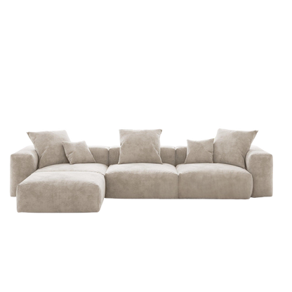 4-Seat Modular Chaise Sectional | Teddy