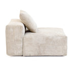 Modular Washable Oversized Armless Chair in Beige