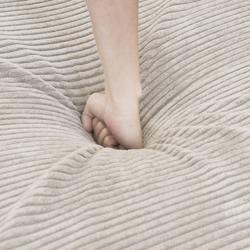 Modular Washable Oversized Corner Chair in Beige