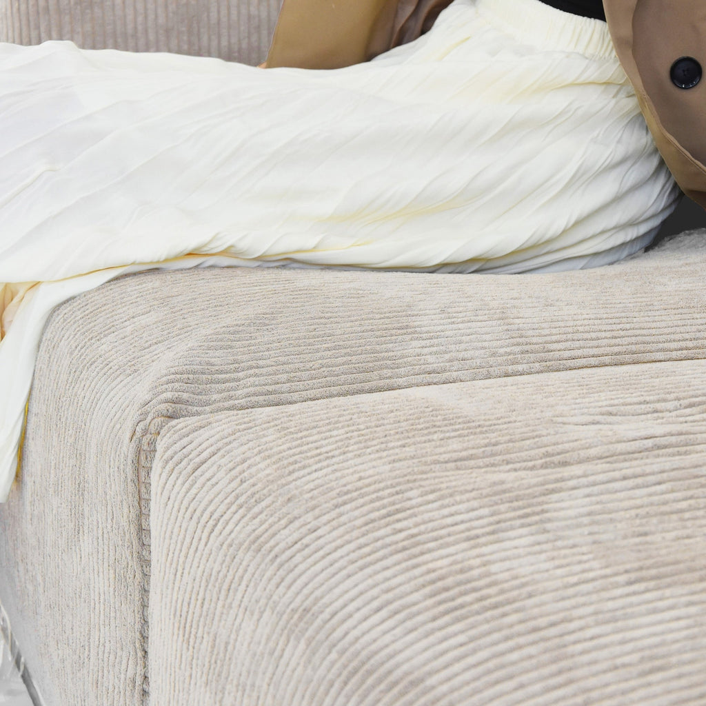 Modular Washable Oversized Corner Chair in Beige