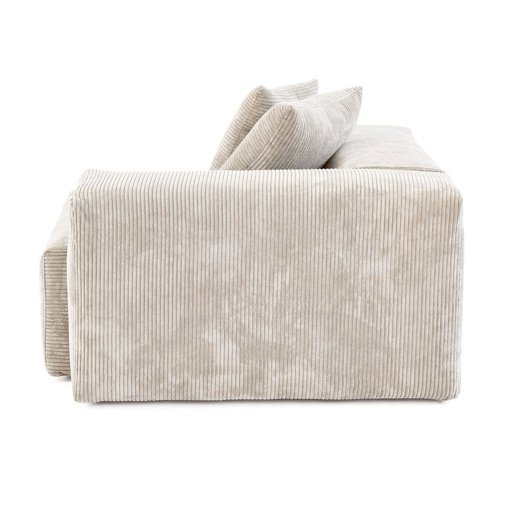 Modular Washable Oversized Corner Chair in Beige