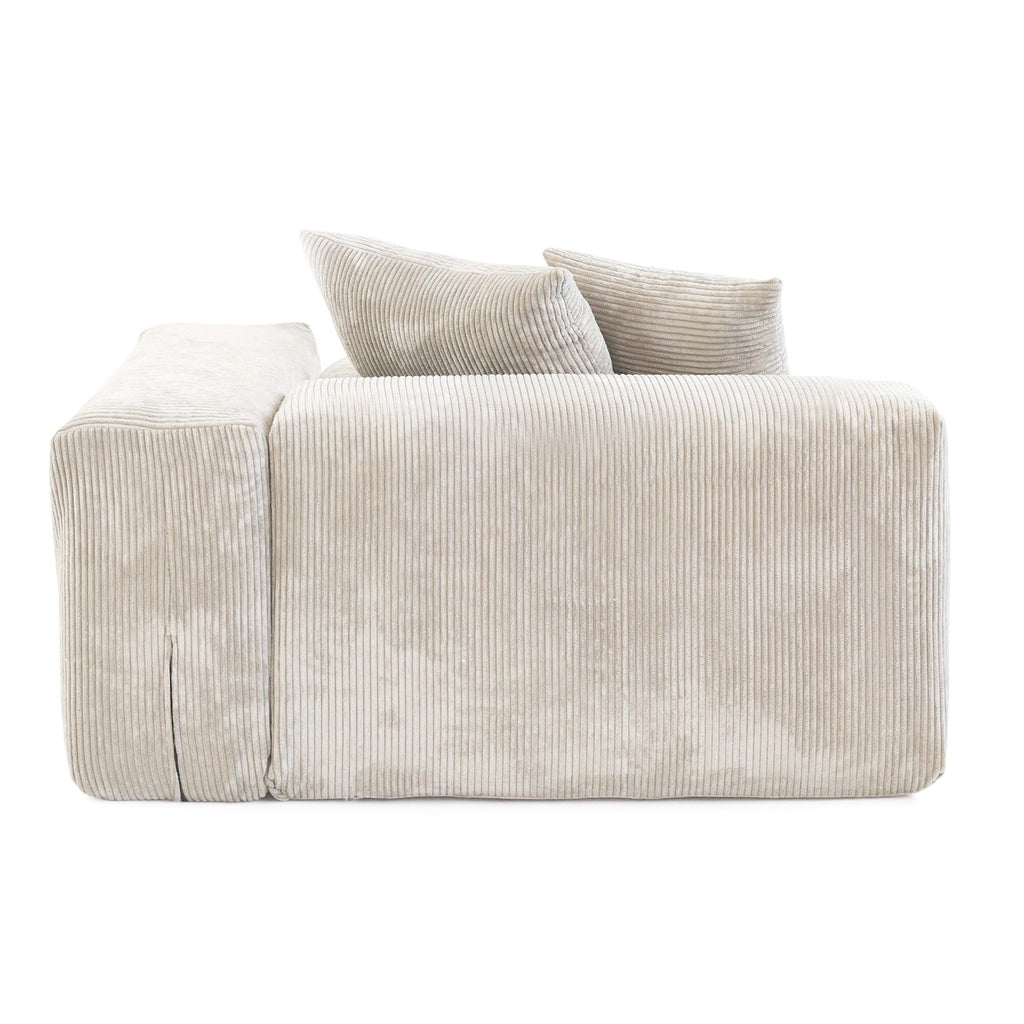 Modular Washable Oversized Corner Chair in Beige