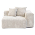 Modular Washable Oversized End Chair - Left in Beige