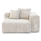 Modular Washable Oversized End Chair - Left in Beige