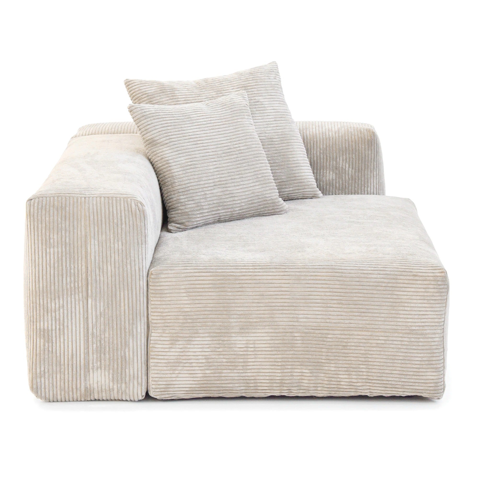 Modular Washable Oversized Corner Chair in Beige