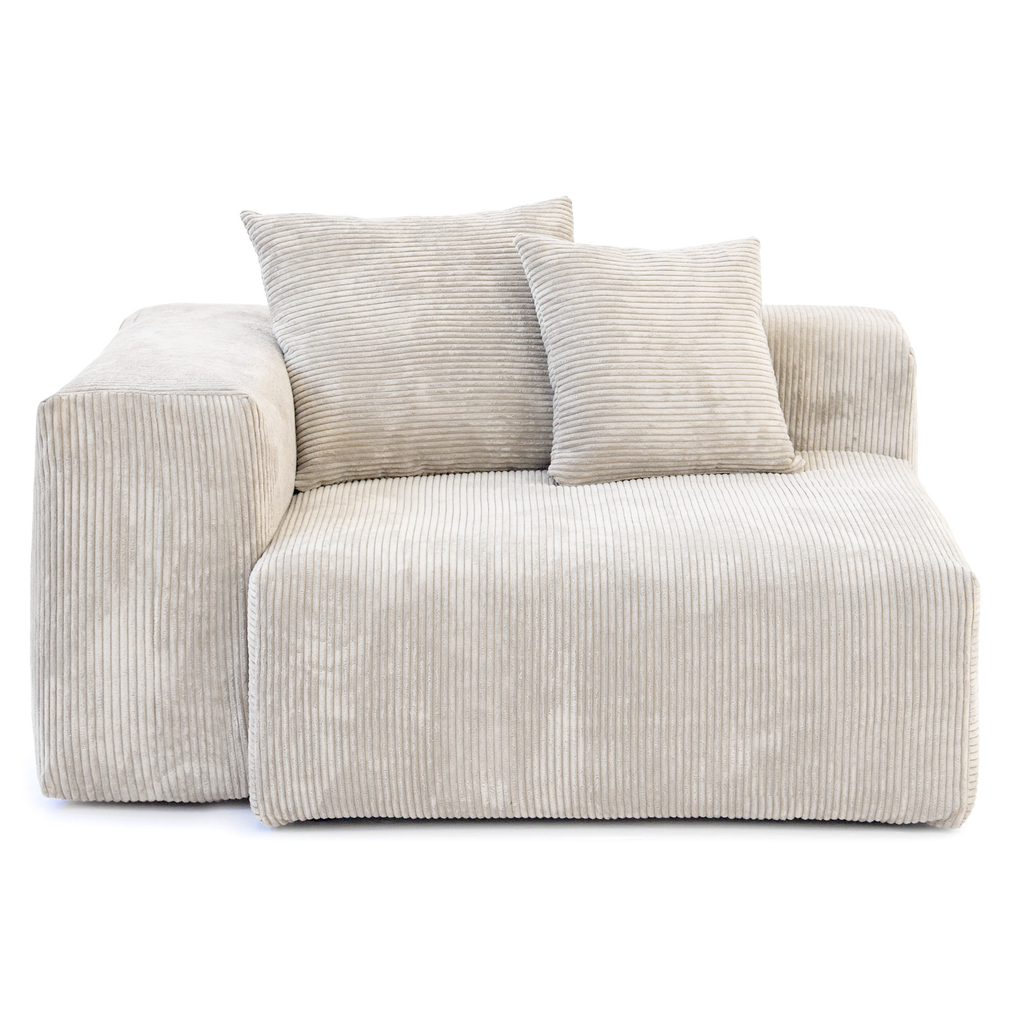 Modular Washable Oversized Corner Chair in Beige