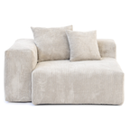 Modular Washable Oversized Corner Chair in Beige